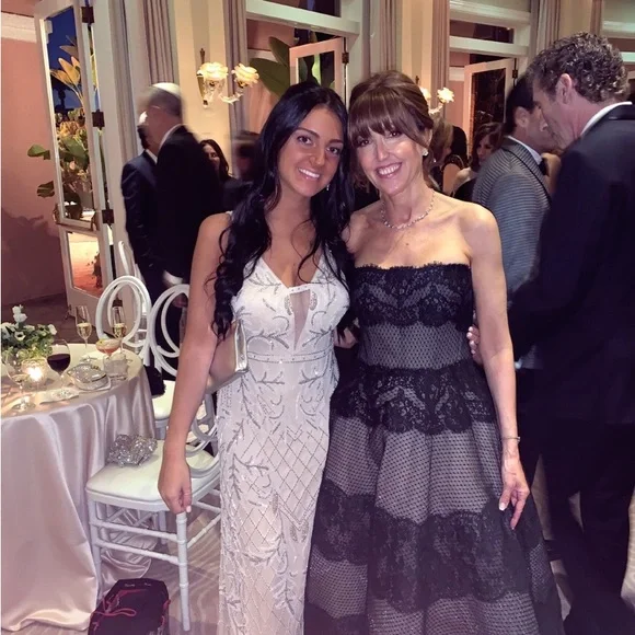 Anna C. Beige Embellished Beaded, Low Back Maxi Evening Dress, Gown, Worn once - Picture 11 of 11